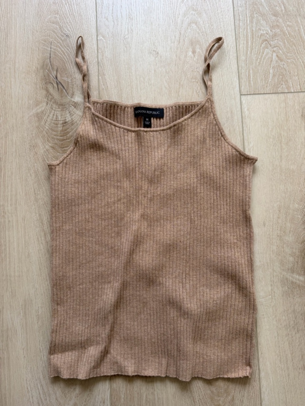Banana Republic Women's Ribbed Knit Cami in Camel Tan